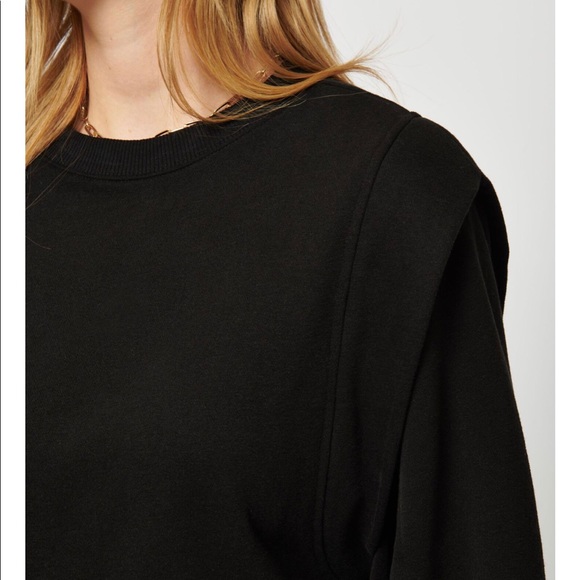 Sweatshirt Dress Cuffed Shoulder - Picture 4 of 5